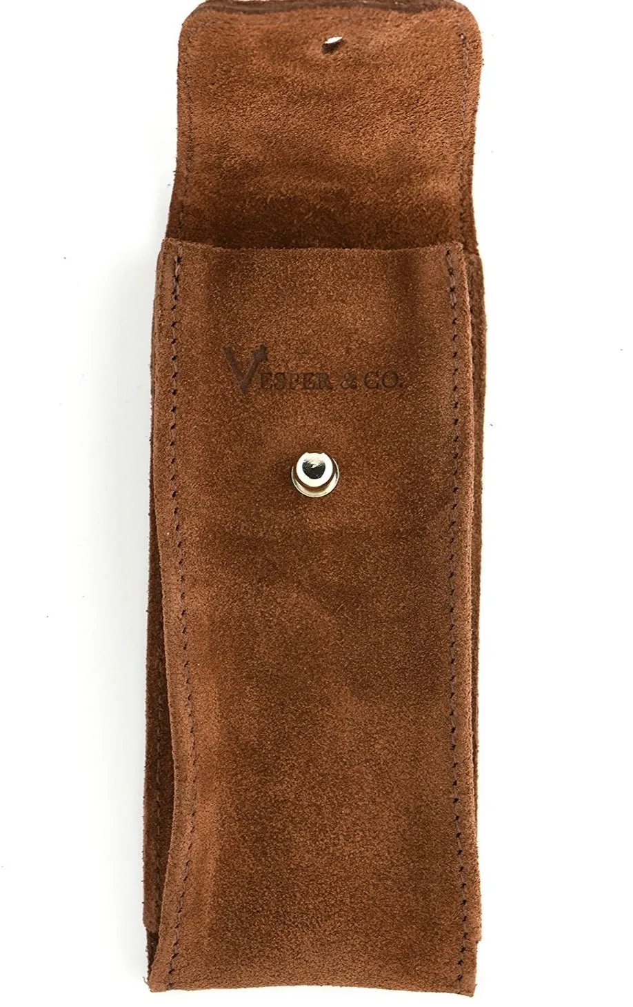Suede Leather Watch Pouch in Brown