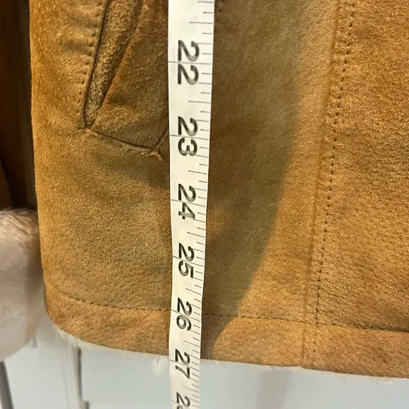 Suede Shearling Fur Lined Jacket