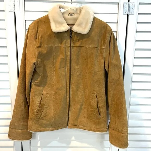 Suede Shearling Fur Lined Jacket