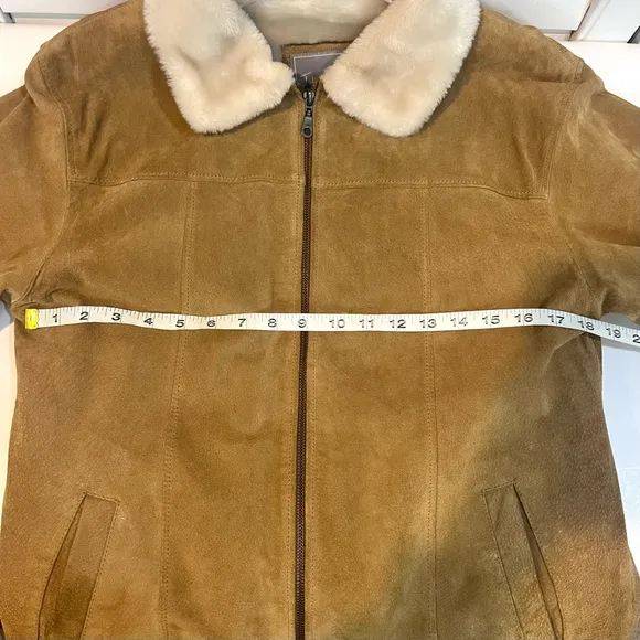 Suede Shearling Fur Lined Jacket