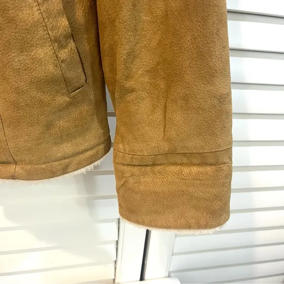 Suede Shearling Fur Lined Jacket