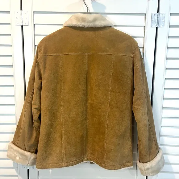 Suede Shearling Fur Lined Jacket