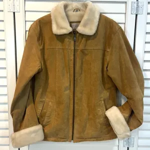 Suede Shearling Fur Lined Jacket
