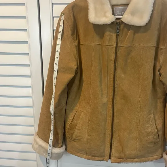Suede Shearling Fur Lined Jacket