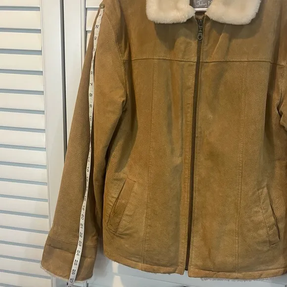 Suede Shearling Fur Lined Jacket