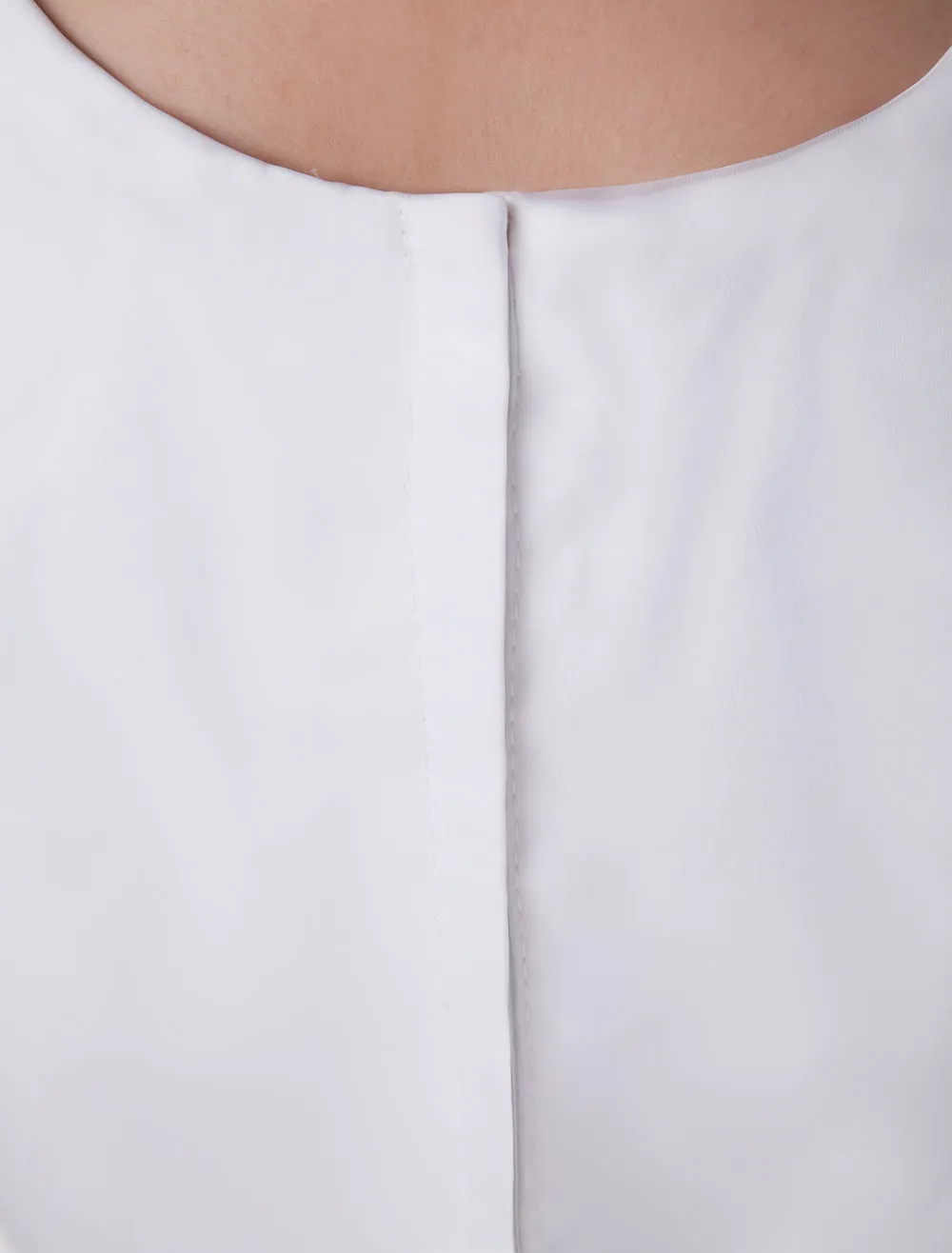Sweet A-Line White Satin Ankle-Length First Communion Dress