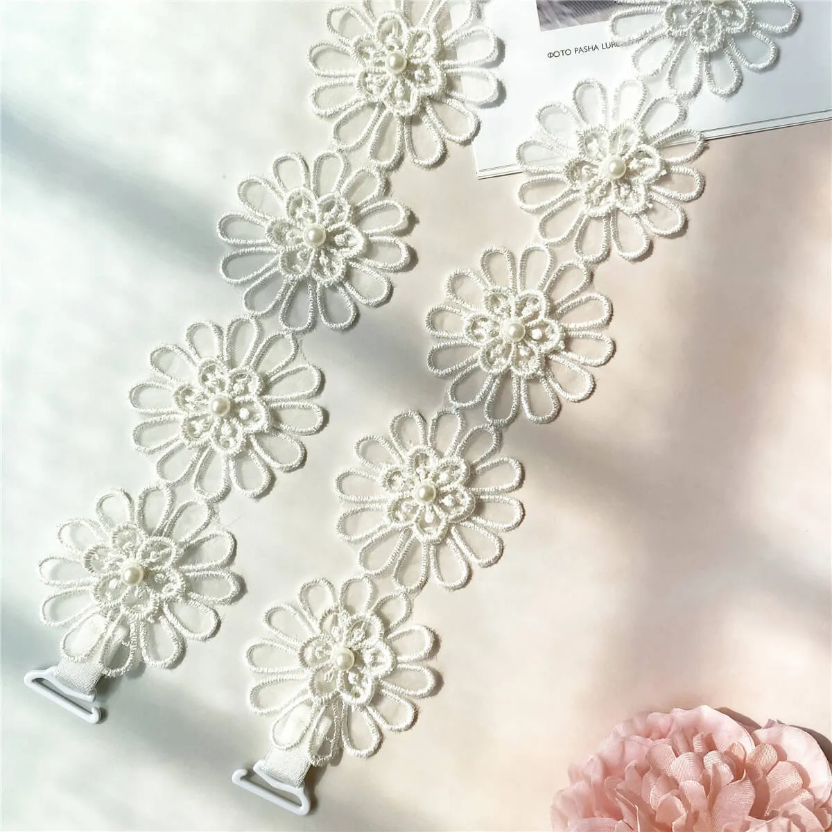 Sweet Lace Flower Bra Straps for Wedding Dress