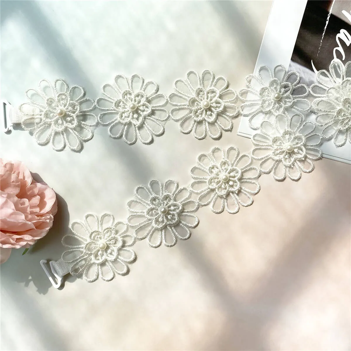 Sweet Lace Flower Bra Straps for Wedding Dress