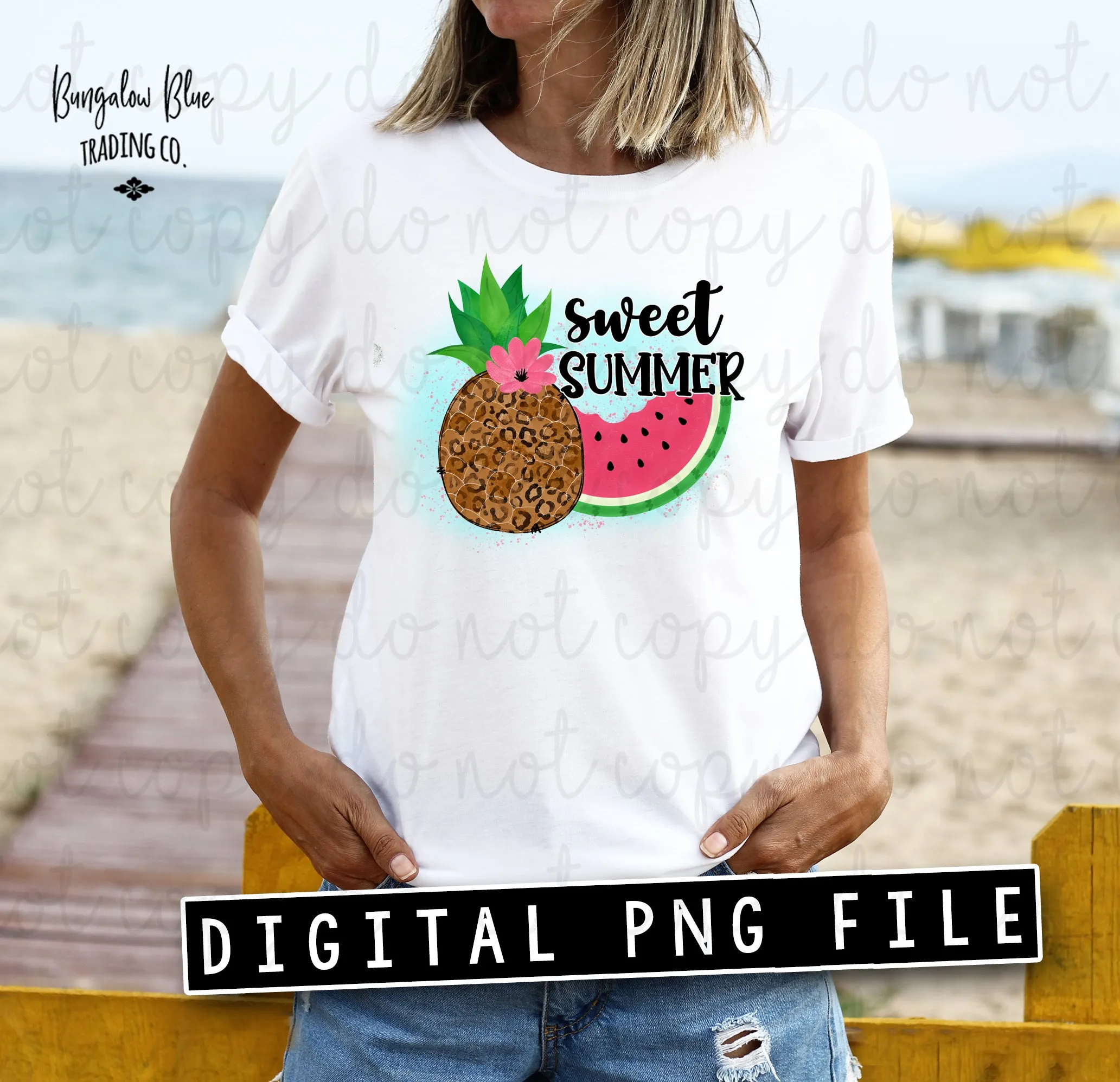 Sweet Summer Glass Can Tumbler Wrap Digital Download