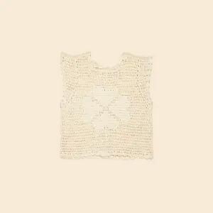 Tamara Floral Crochet Tank - Milk (EXCLUSIVE)