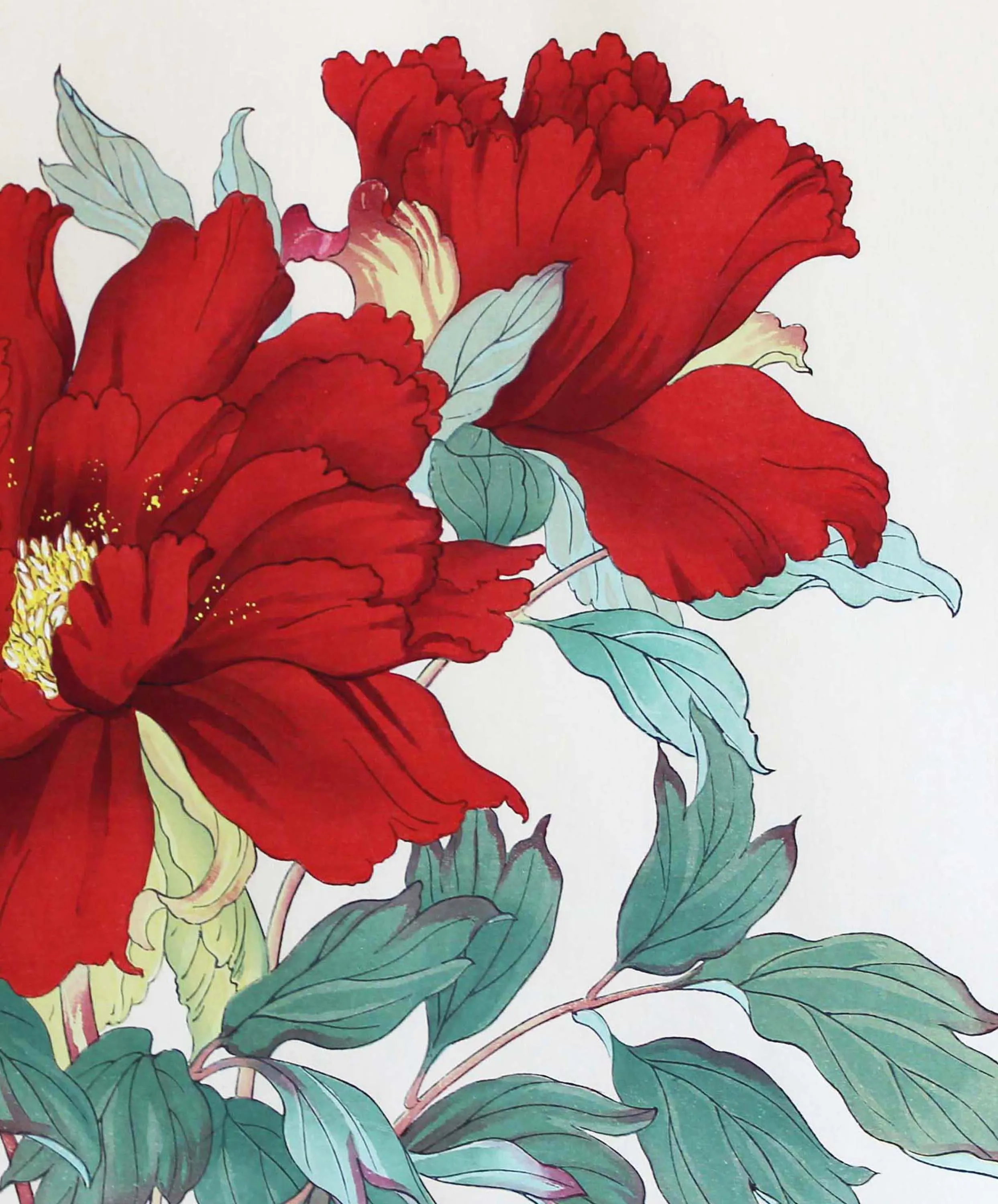 Tanigami Konan (1879~1928) -  Botan  牡丹 (Peony)「東鏡」 - Free Shipping　　