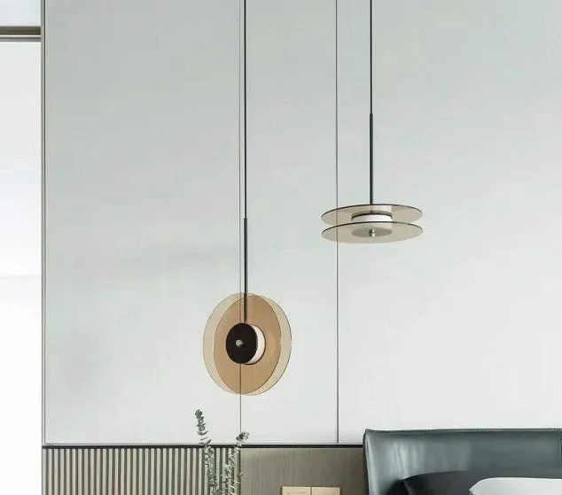 Tea Colored LED Glass Pendant Light