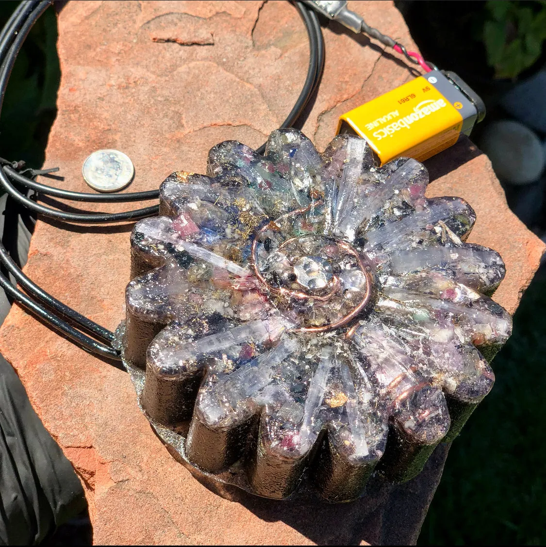 The “Flower Equalizer” 15 Hz Radionics Charging Plate- 17 oz, 4.25” diameter, 1.5” height