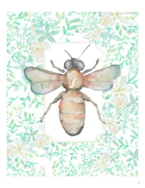 The Garden Bee Digital Art Print by Jennifer Rizzo