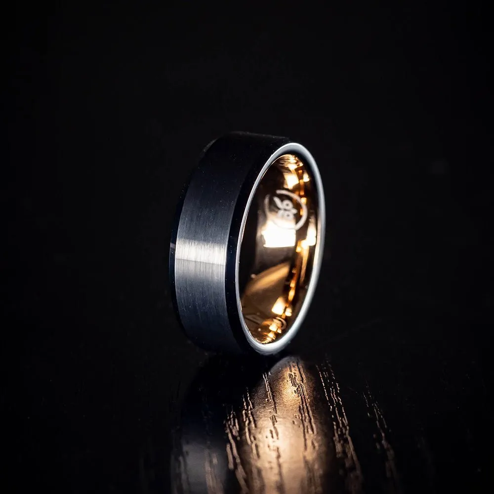 The Imprint Ring - Black Plated Tungsten (Your Fingerprint)
