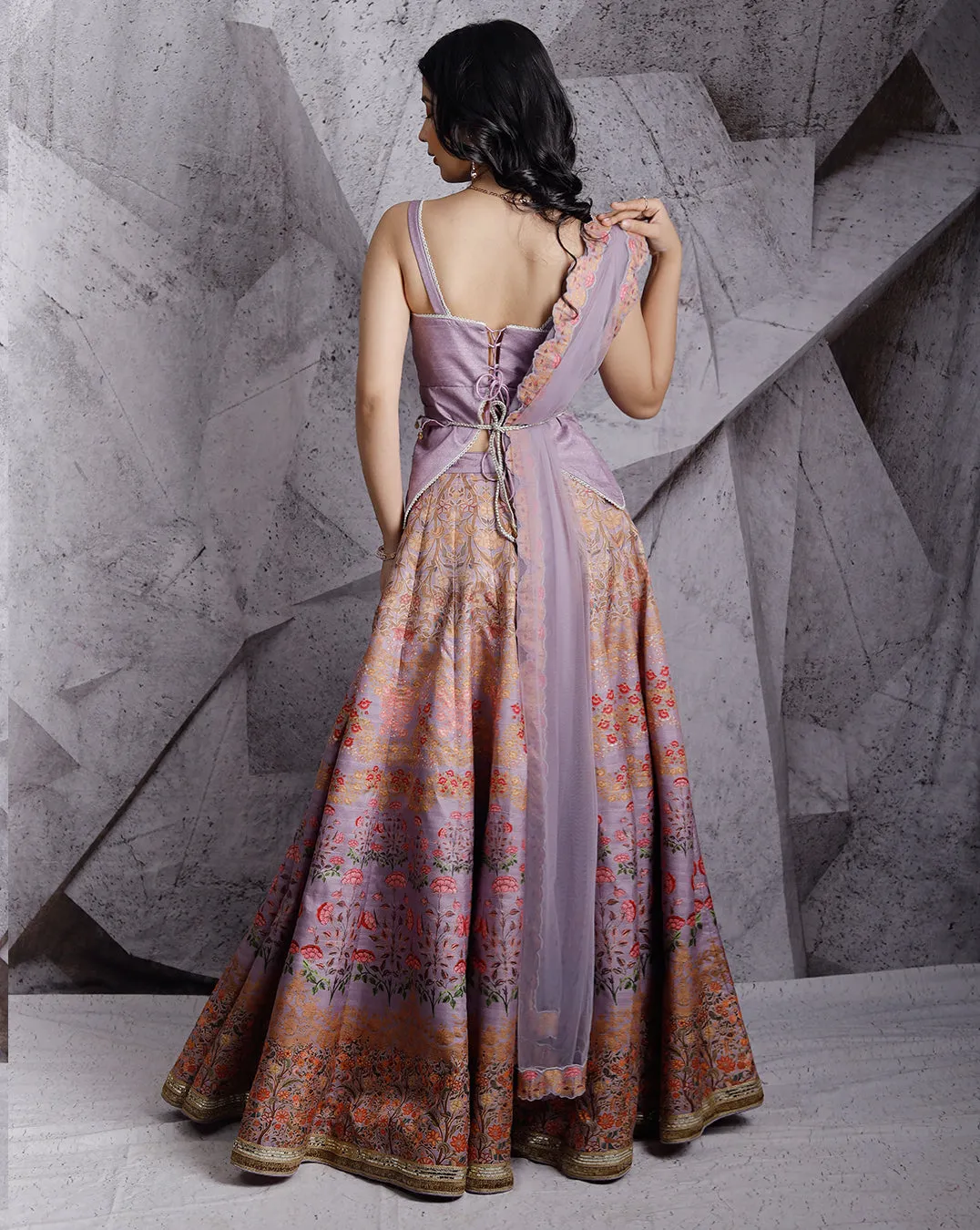 The Lilac Digital Lehenga