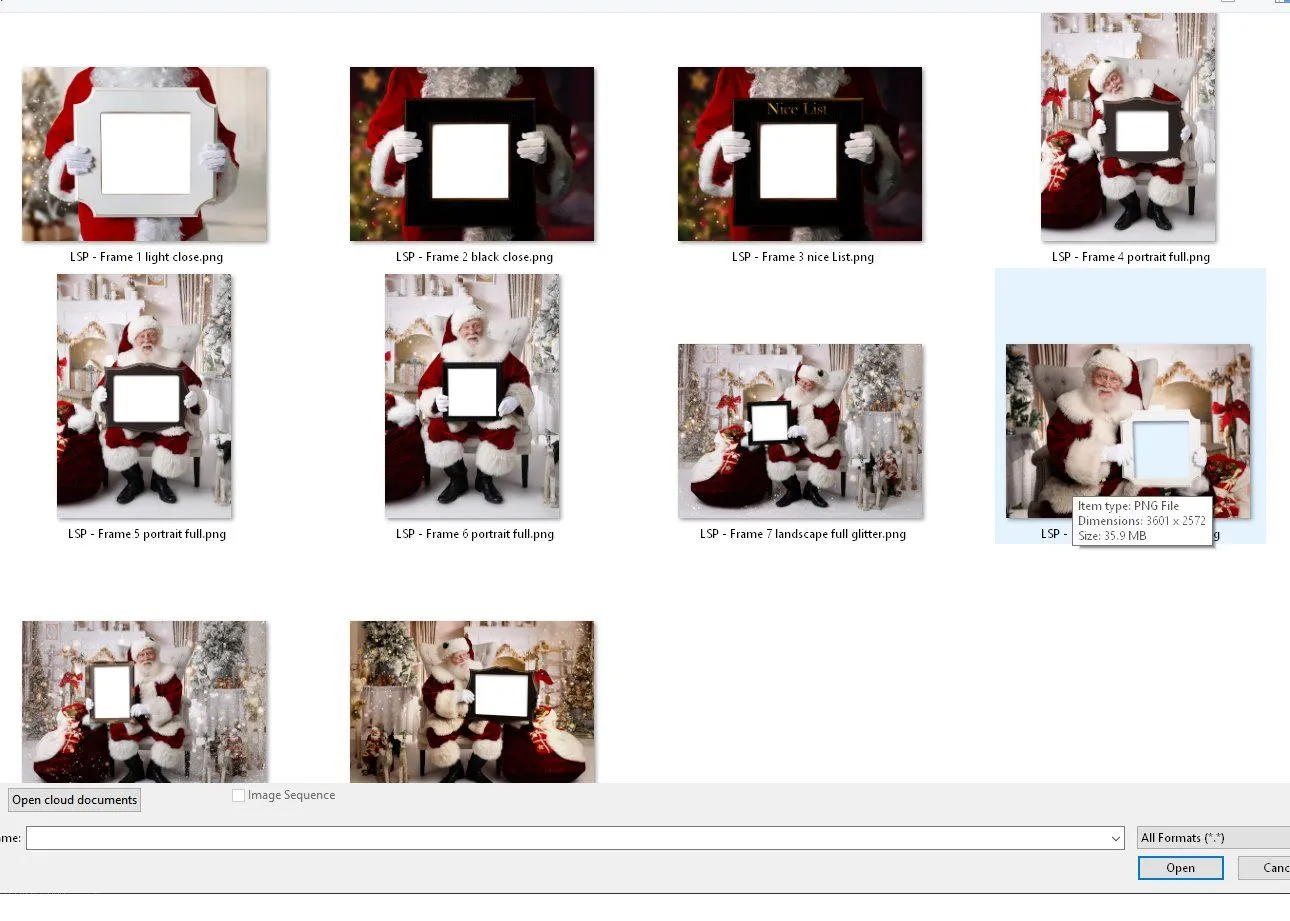 The Nice List Santa Frame Overlays