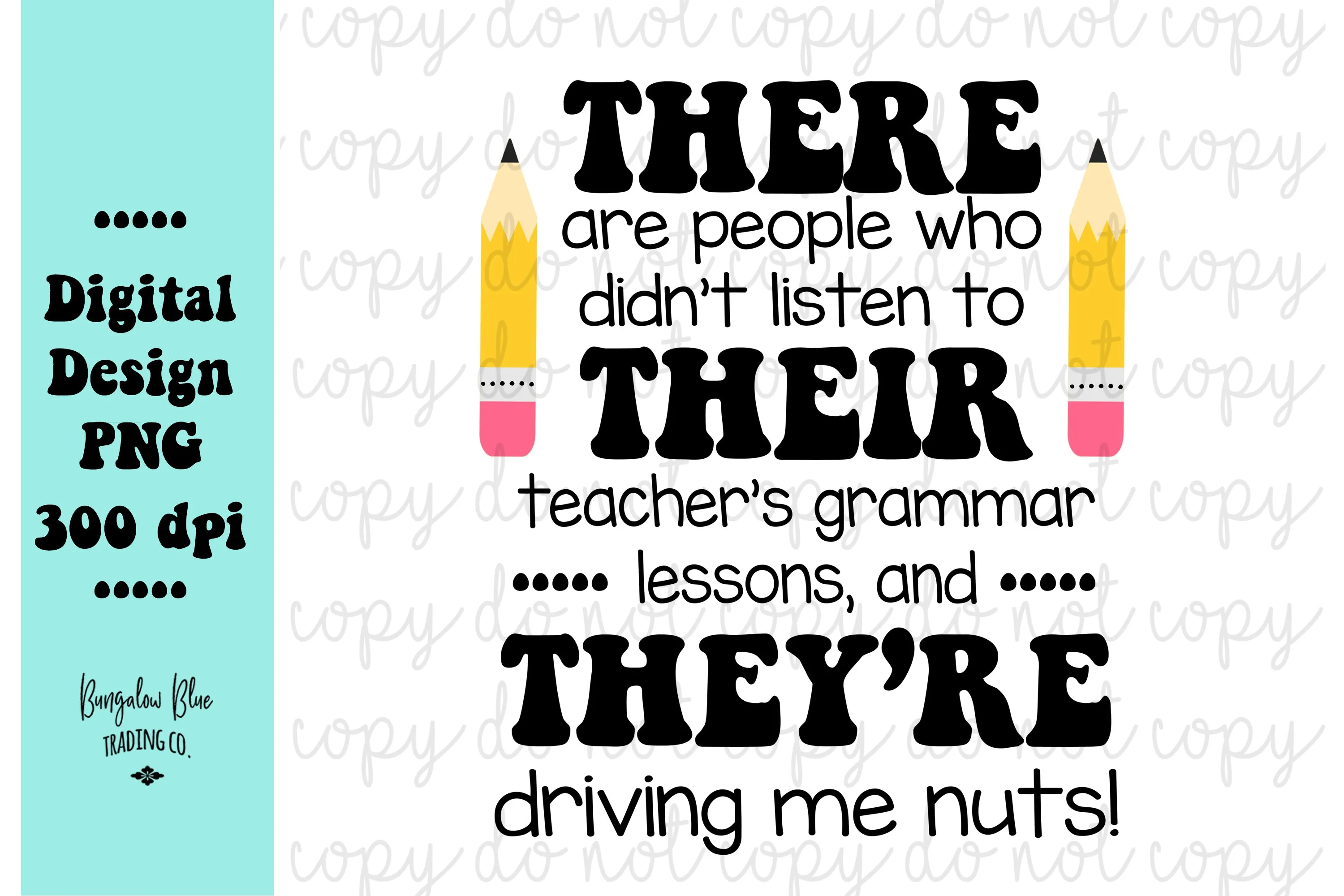 There Their They're Grammar Glass Can Tumbler Wrap Digital Download