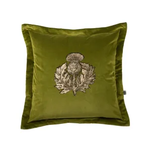 thistle velvet cushion