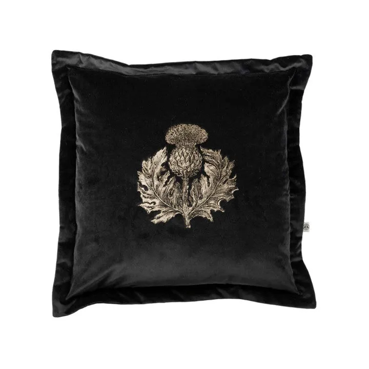thistle velvet cushion