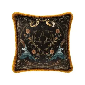 Tiger Velvet Cushion Cover with Gold Trims