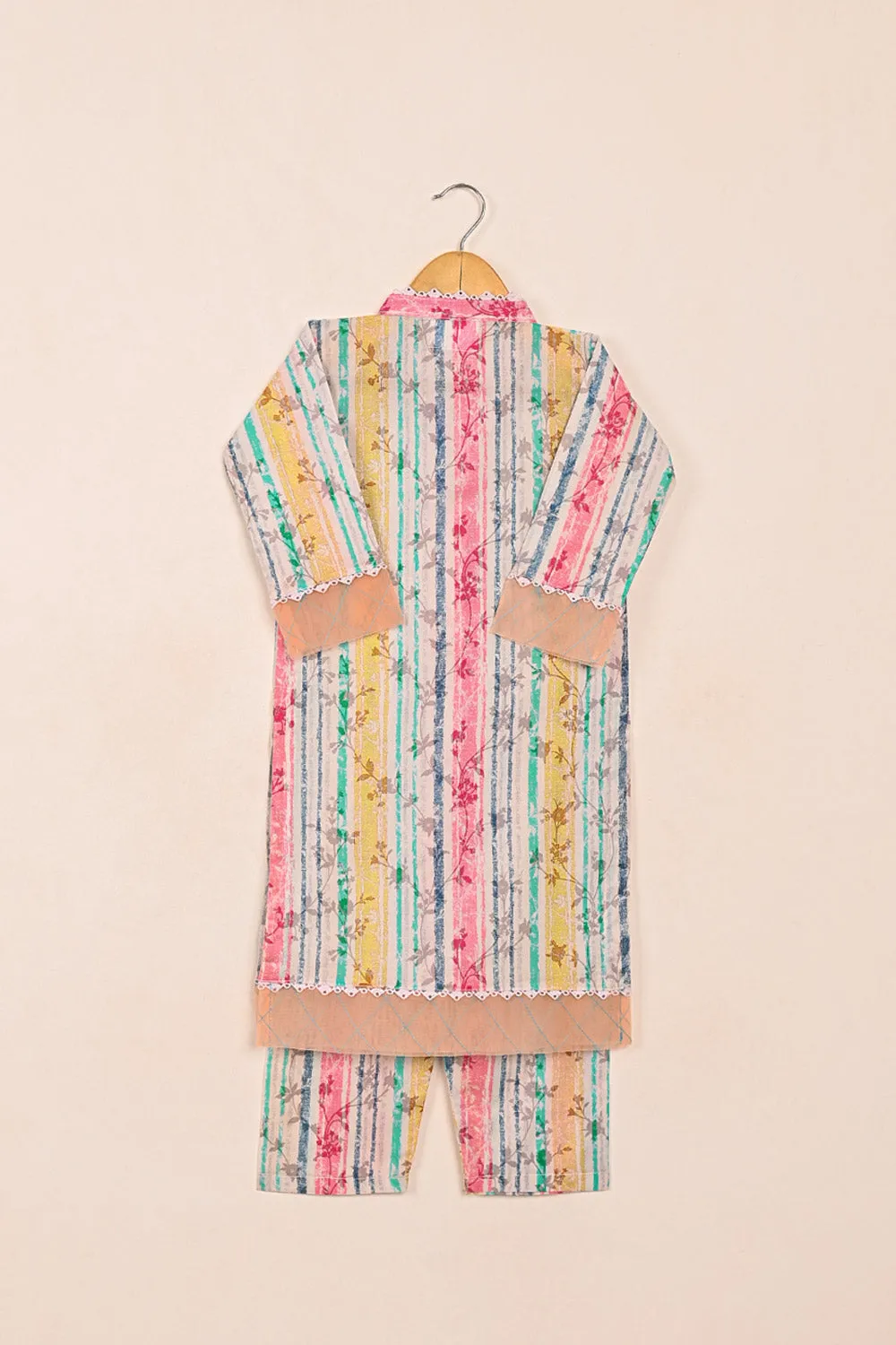 TKF-95-Multi - Kids 2Pc Digital Printed Lawn Dress