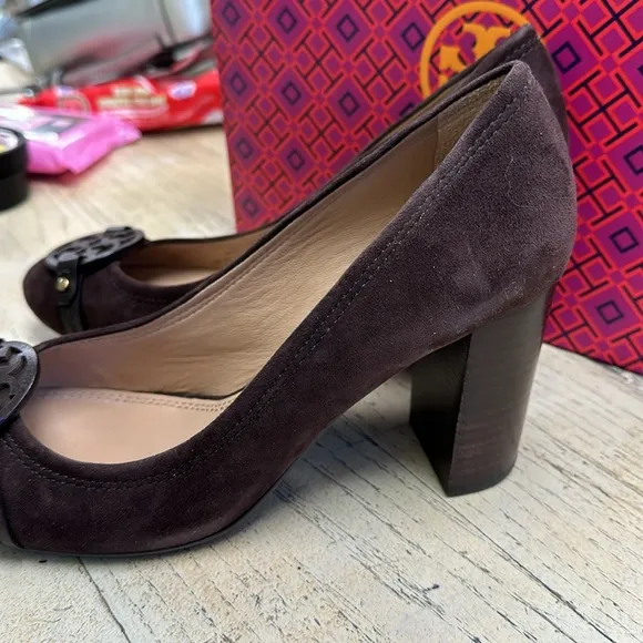 Tory Burch Brown Suede Miller Pumps Size 8