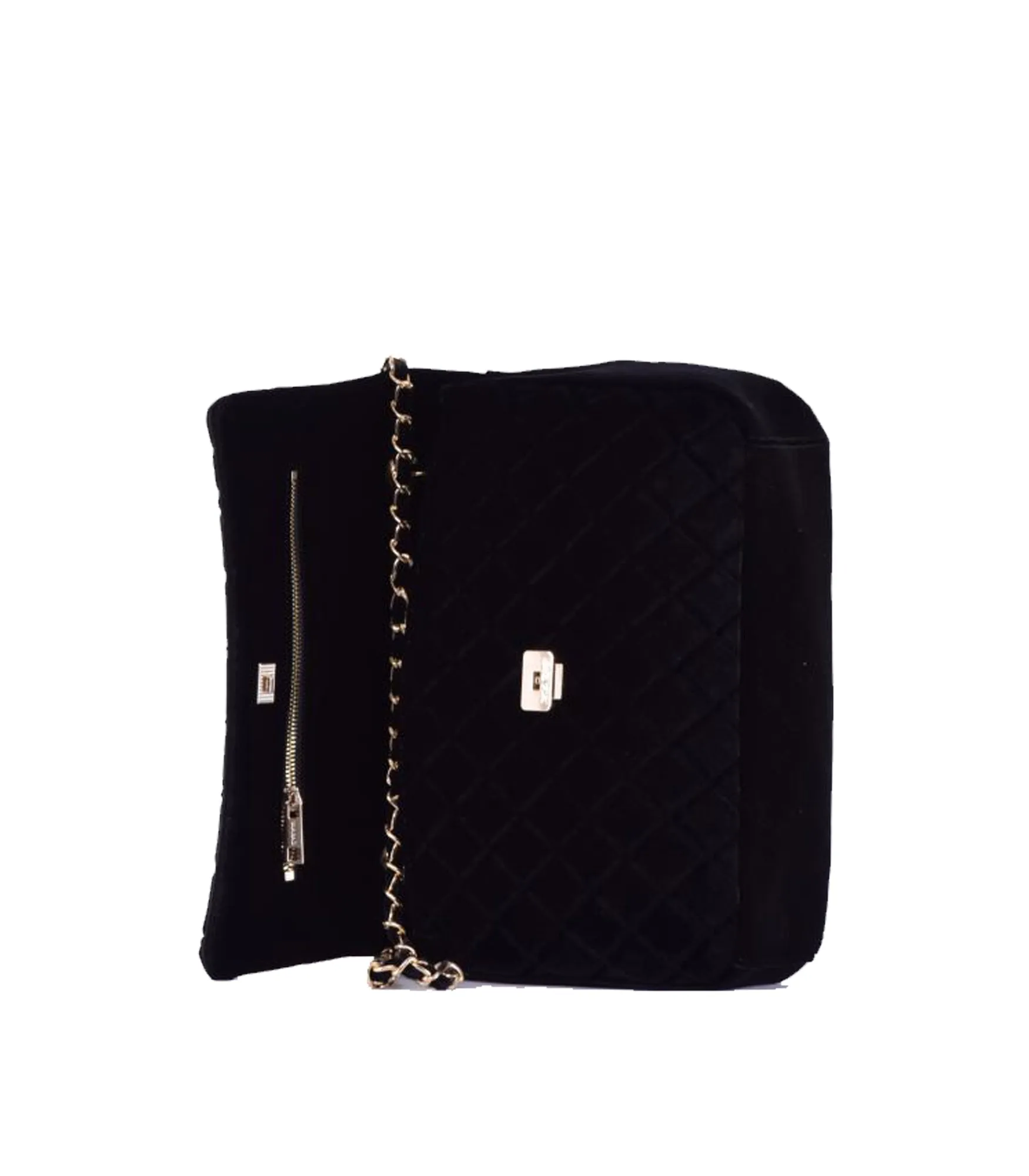 Tracolla Rombi Velvet MB - Nero