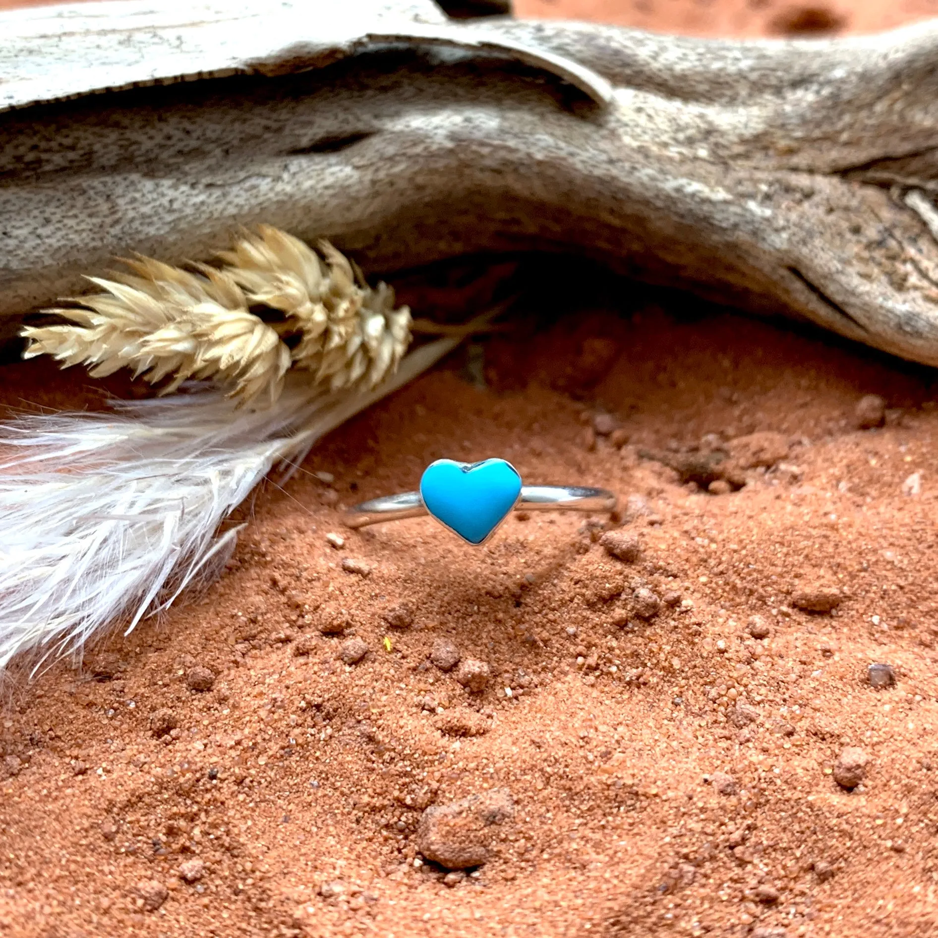 Turquoise Heart Ring