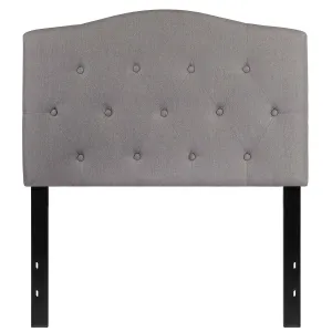Twin size Light Grey Upholstered Button Tufted Headboard