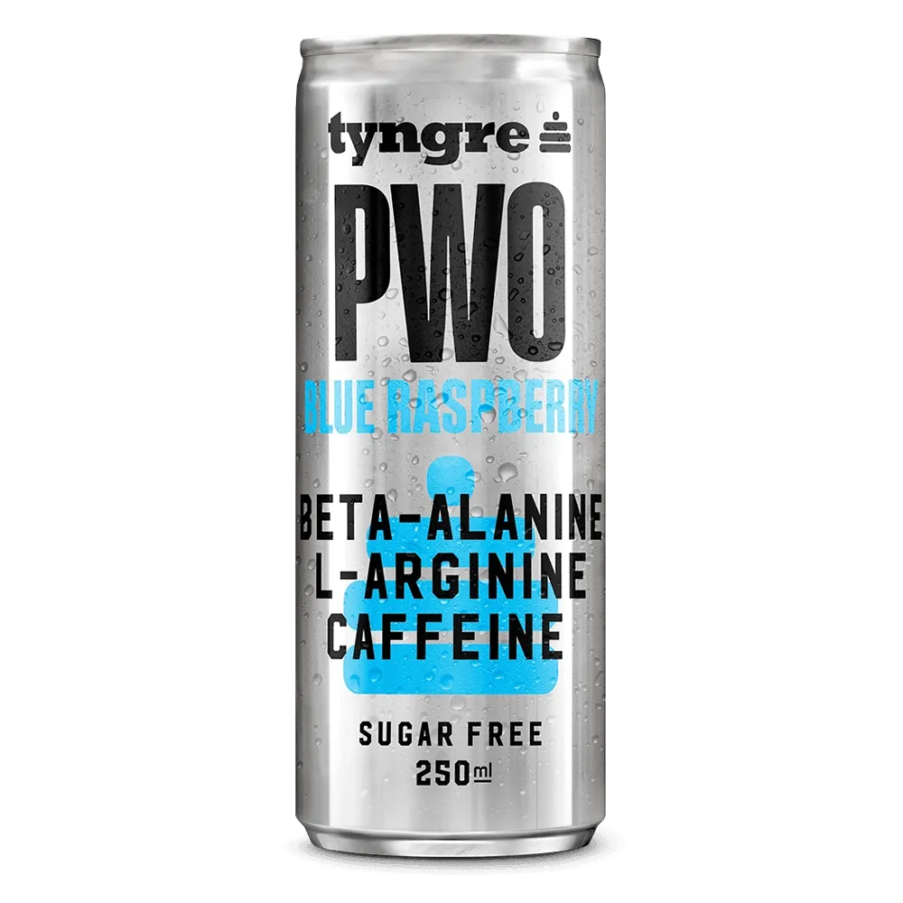 Tyngre PWO Blue Raspberry - 24x250ml. (inkl. SE pant)