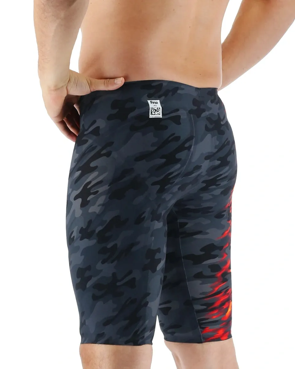 TYR Men's Venzo High Waist Jammer-  CAMO FIRE