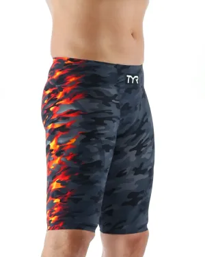 TYR Men's Venzo High Waist Jammer-  CAMO FIRE