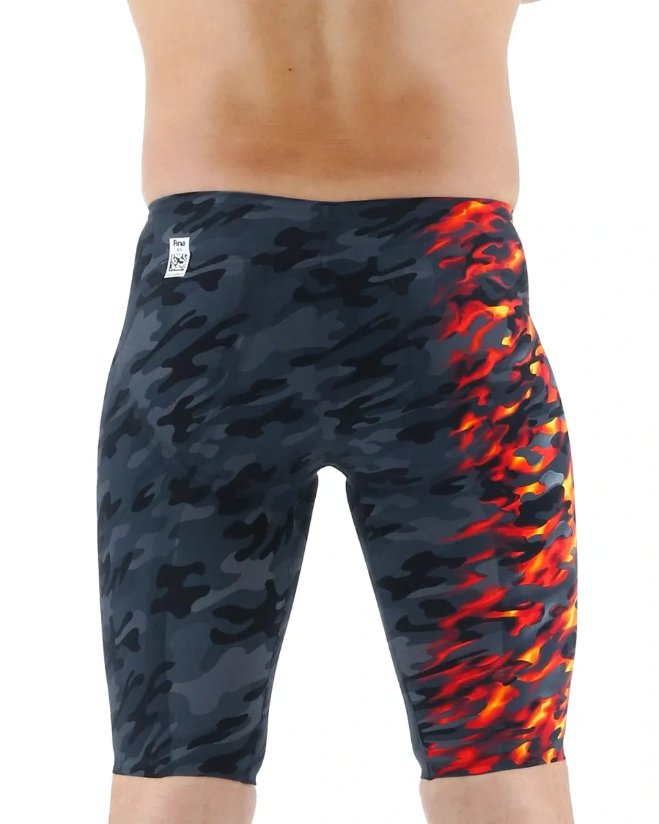 TYR Men's Venzo High Waist Jammer-  CAMO FIRE