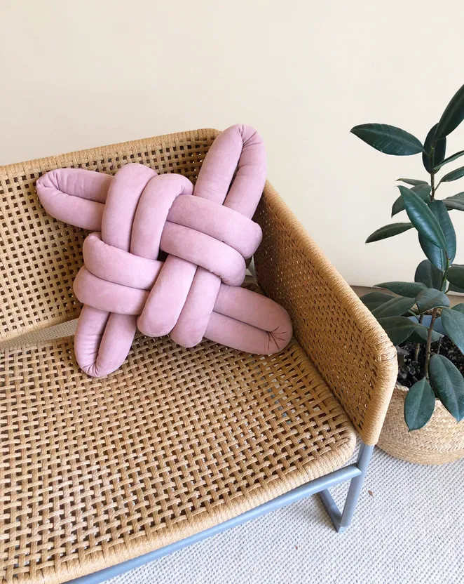 Vegan Suede Knot Pillow