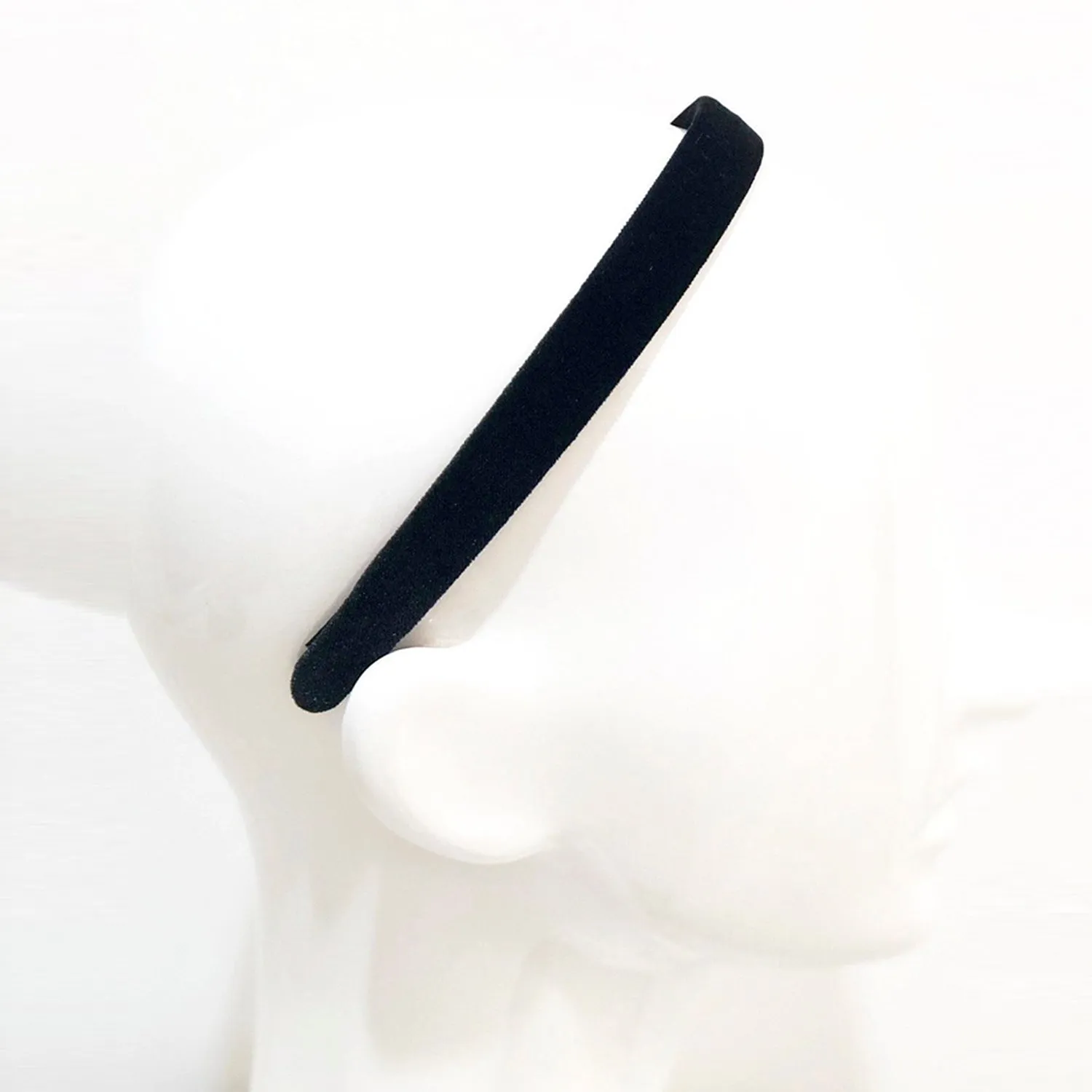 Velvet 1.5 cm Flat Olive Headband