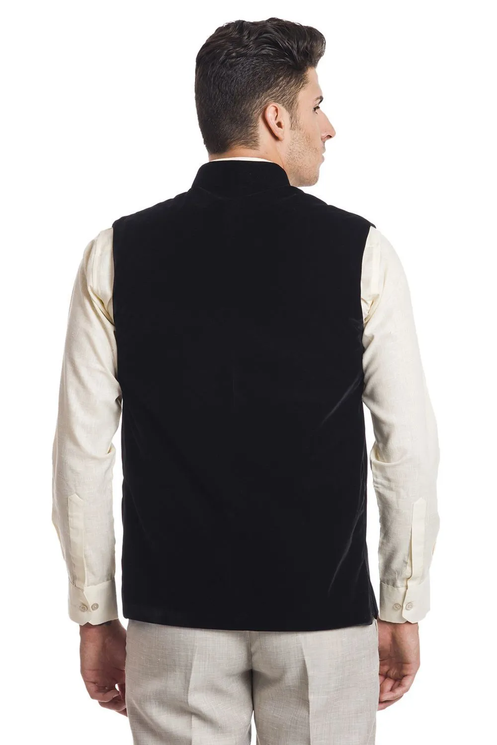 Velvet Black Modi Nehru Jacket