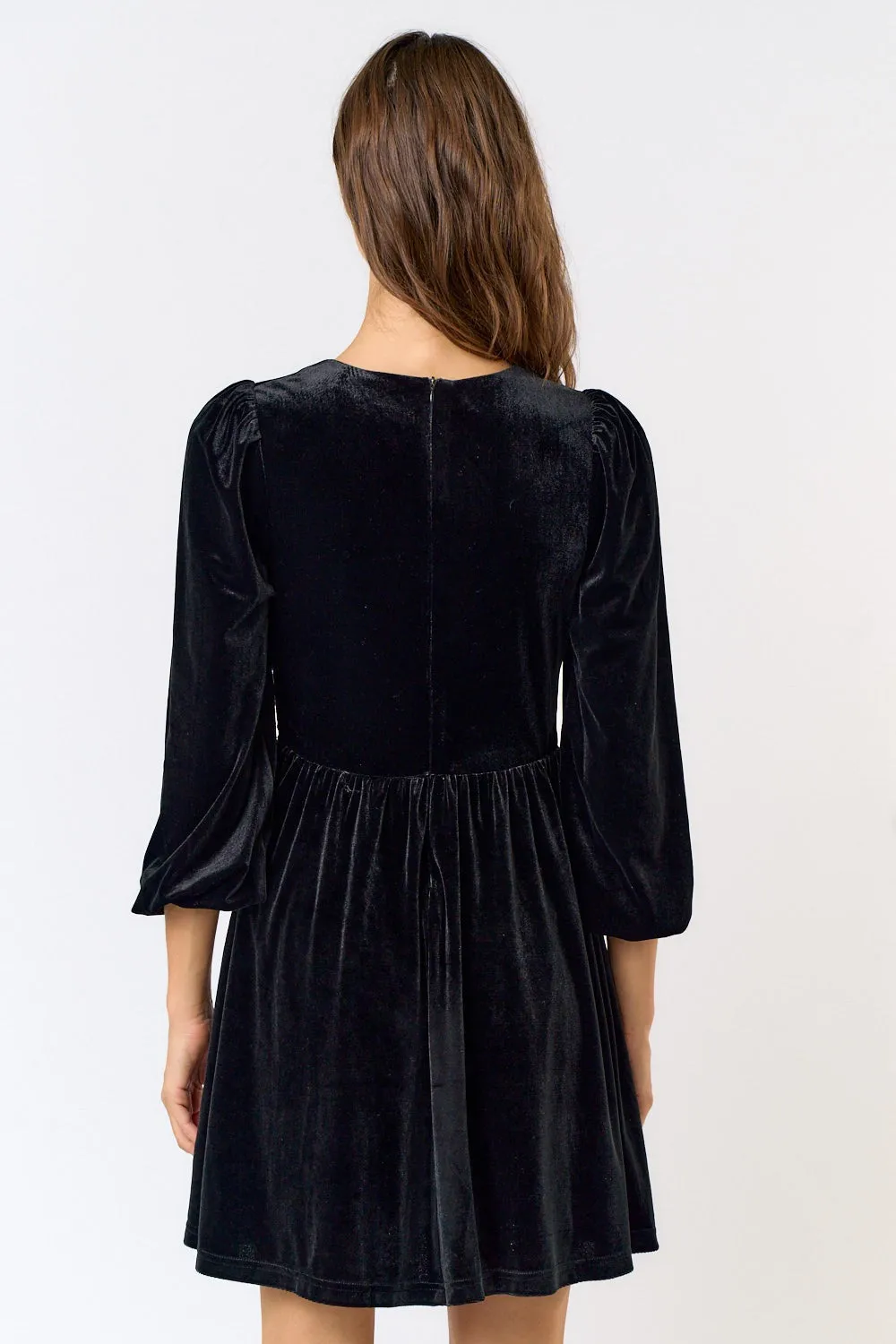 VELVET BOW DRESS