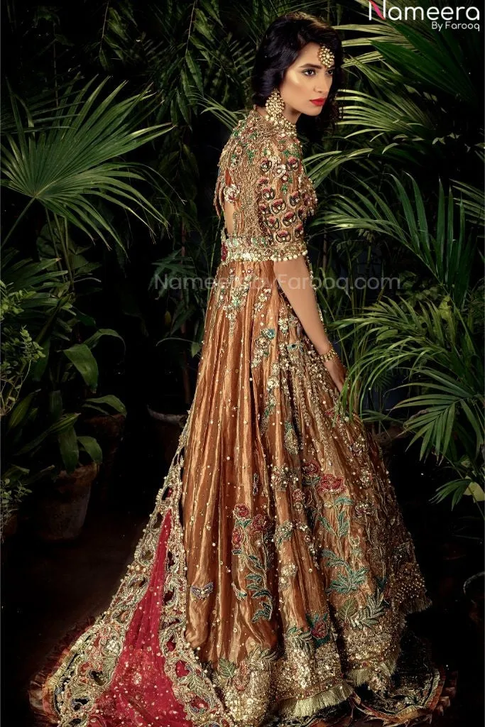 Velvet Bridal Lehenga for Pakistani Wedding Wear #BN999