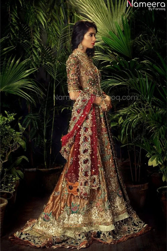Velvet Bridal Lehenga for Pakistani Wedding Wear #BN999
