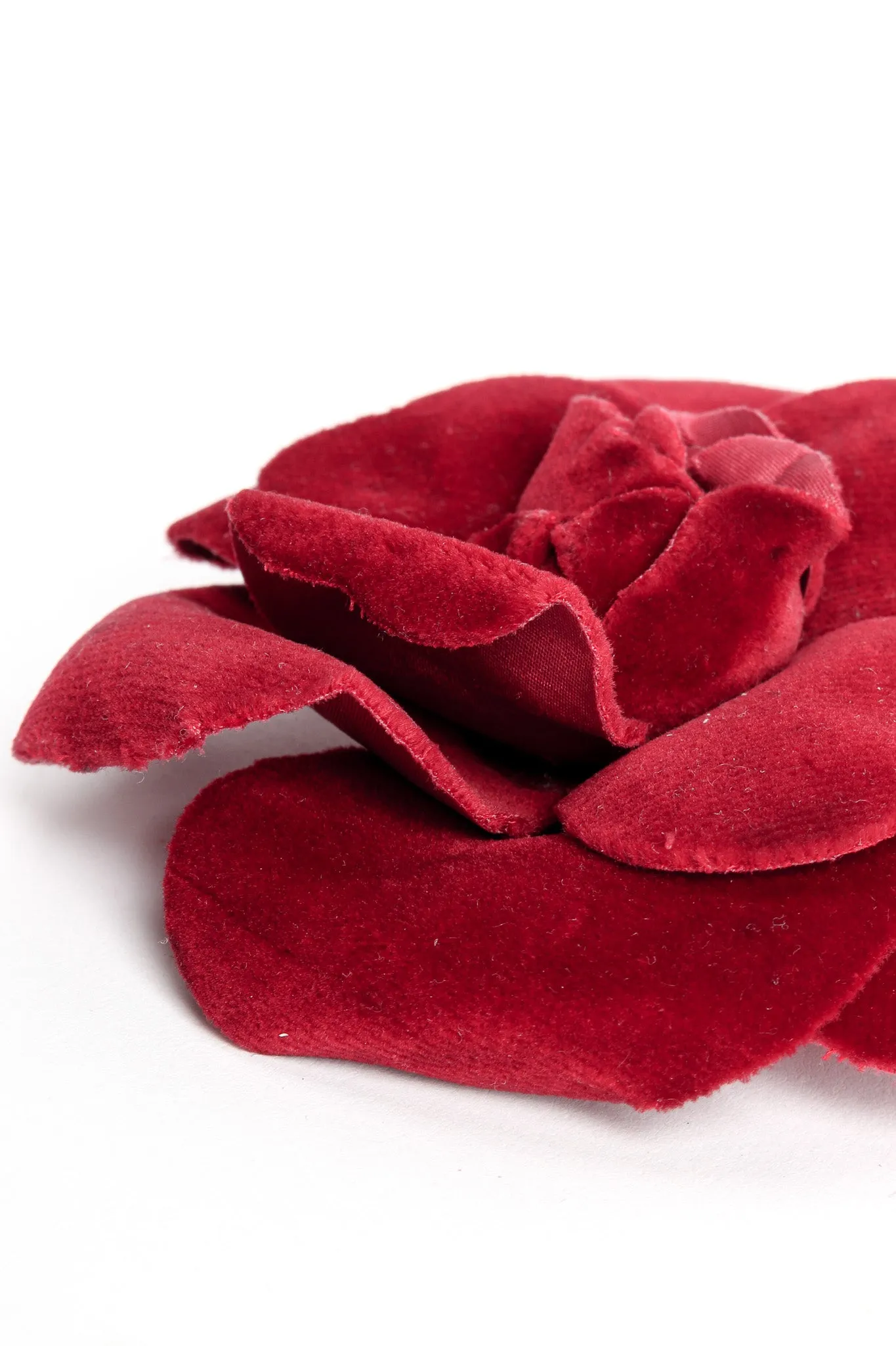 Velvet Camellia Flower Pin