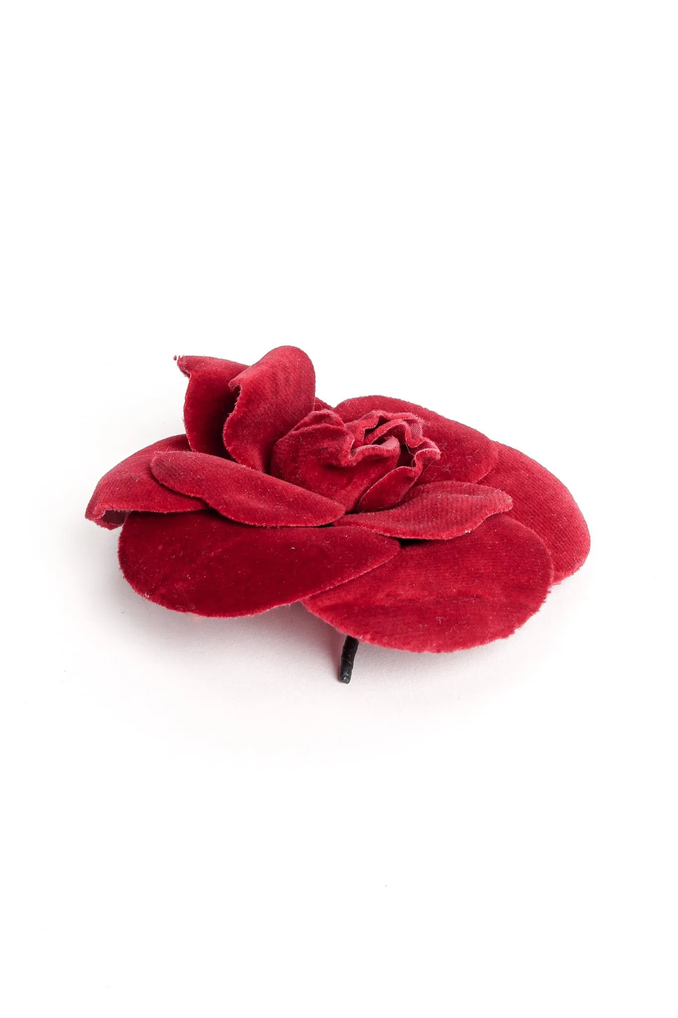 Velvet Camellia Flower Pin