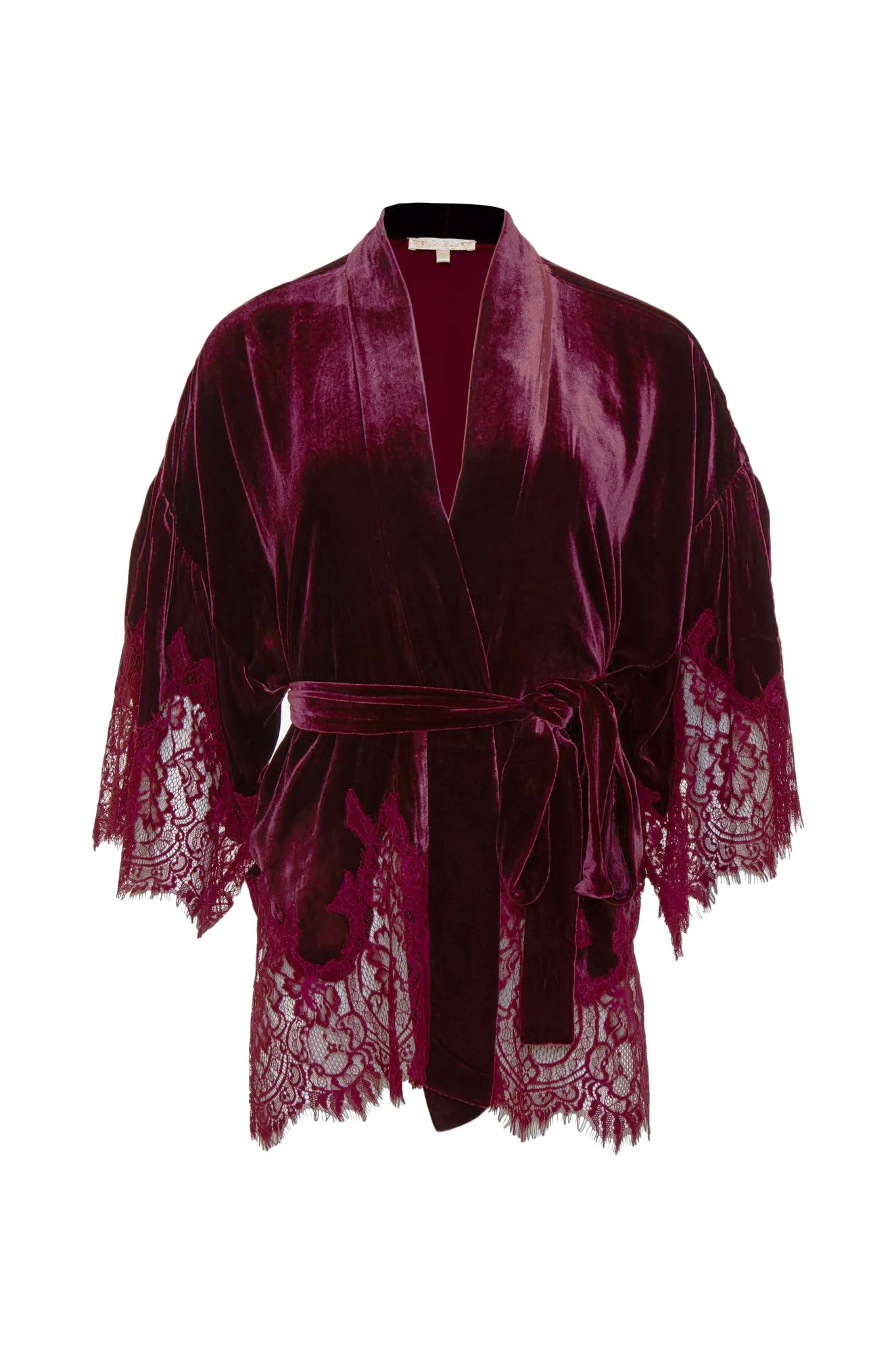 Velvet Coco Lace Kimono Dalia Red