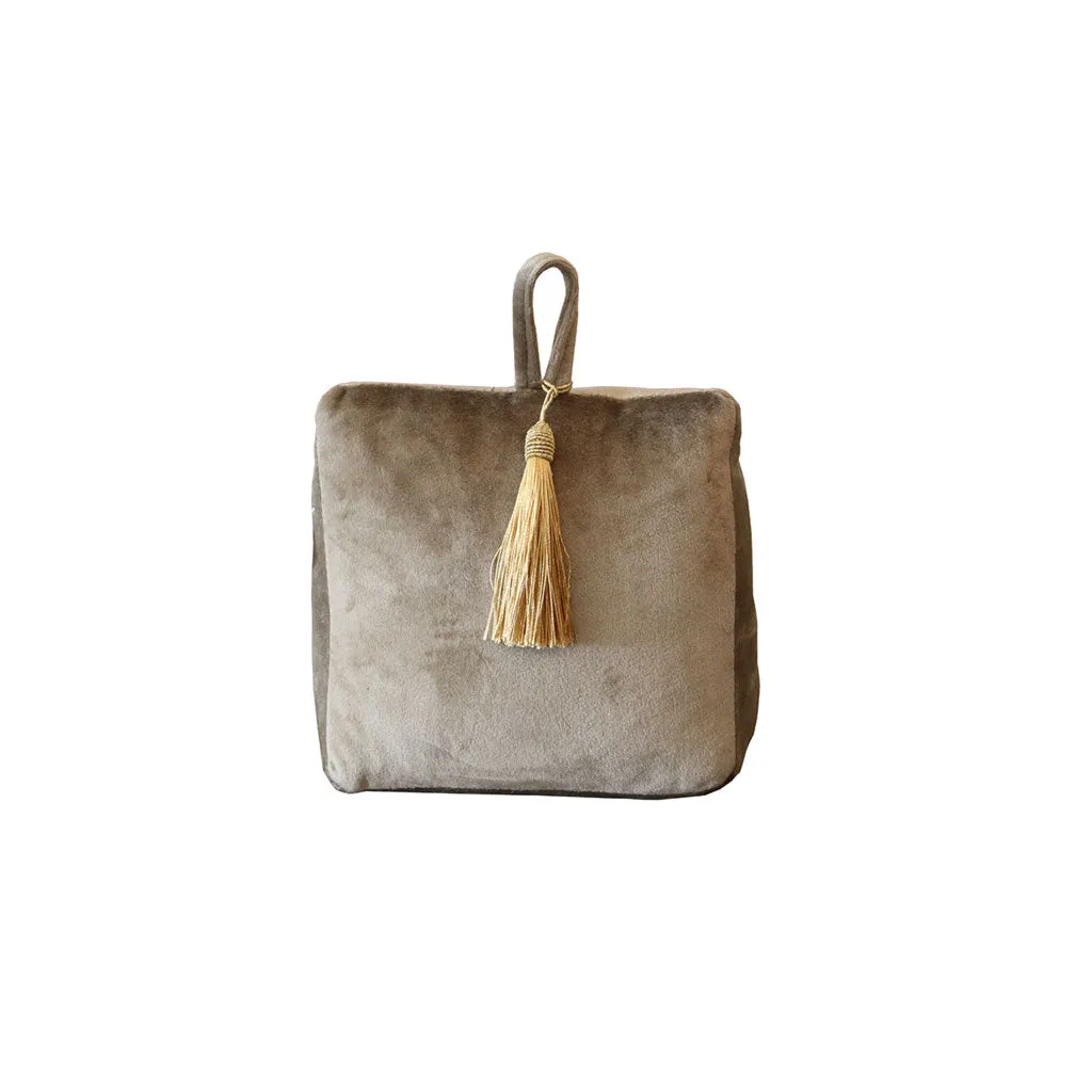 Velvet Doorstop - Champagne