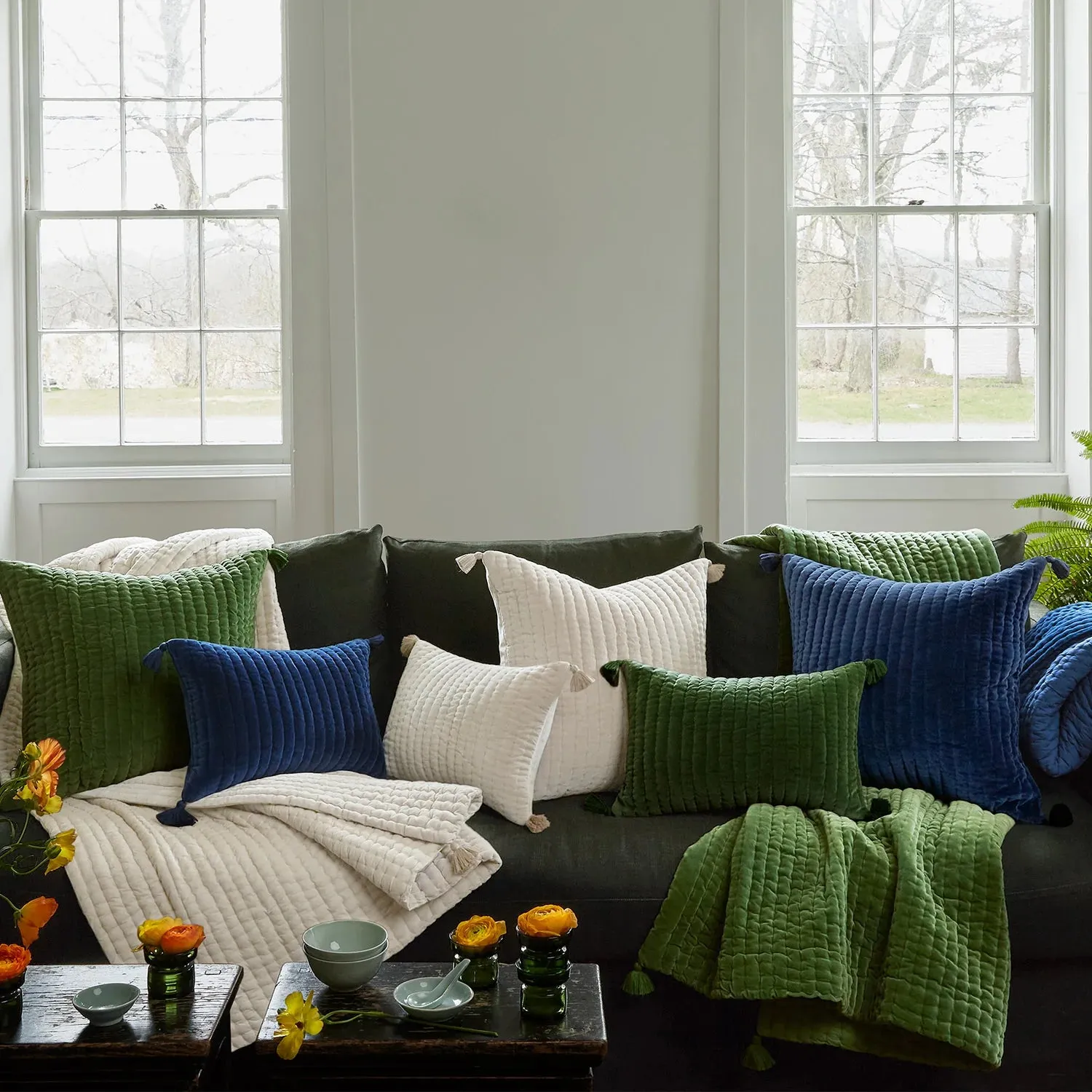 Velvet Indigo Decorative Pillow
