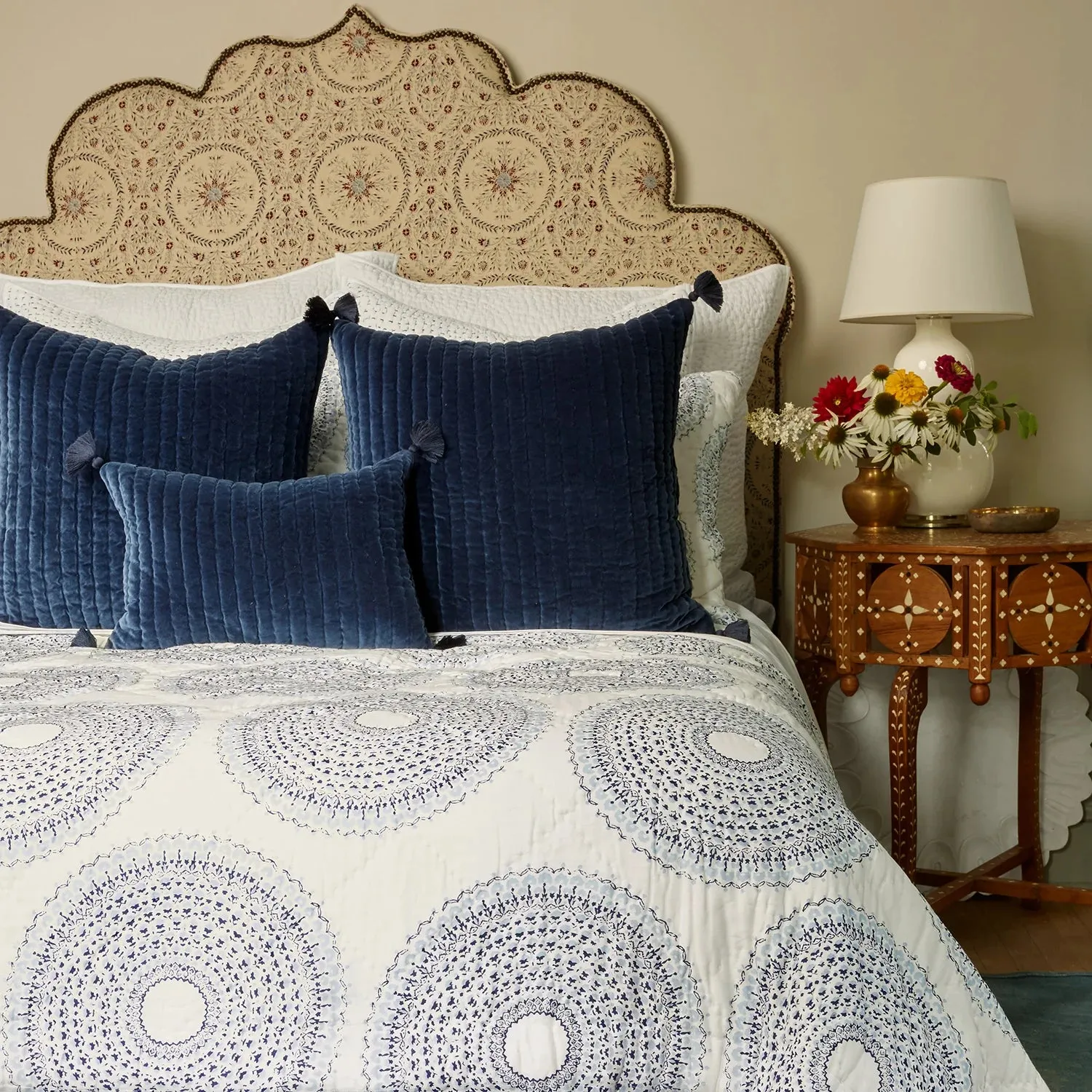 Velvet Indigo Decorative Pillow