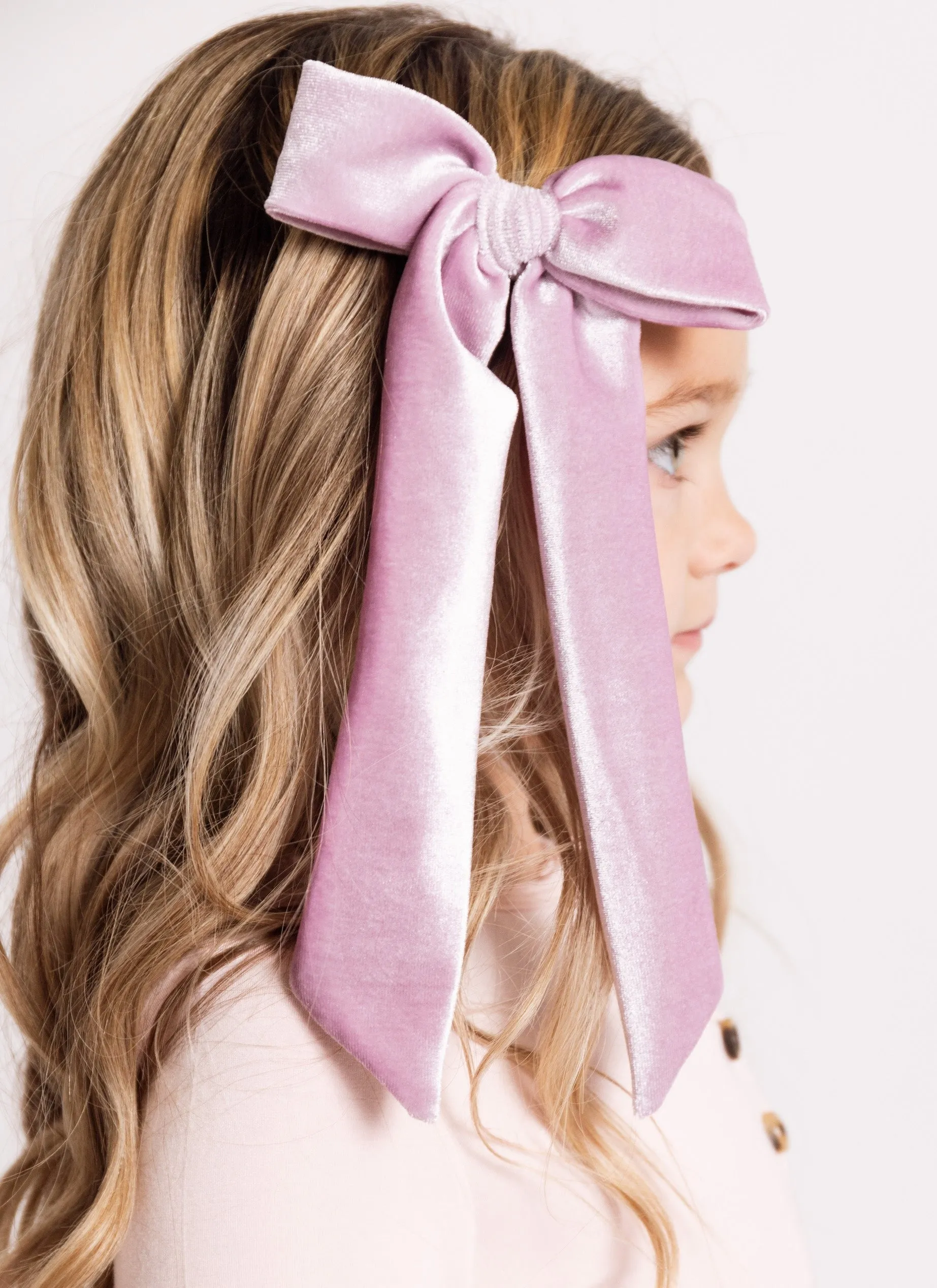 Velvet - Lilac Bow Sash Clip