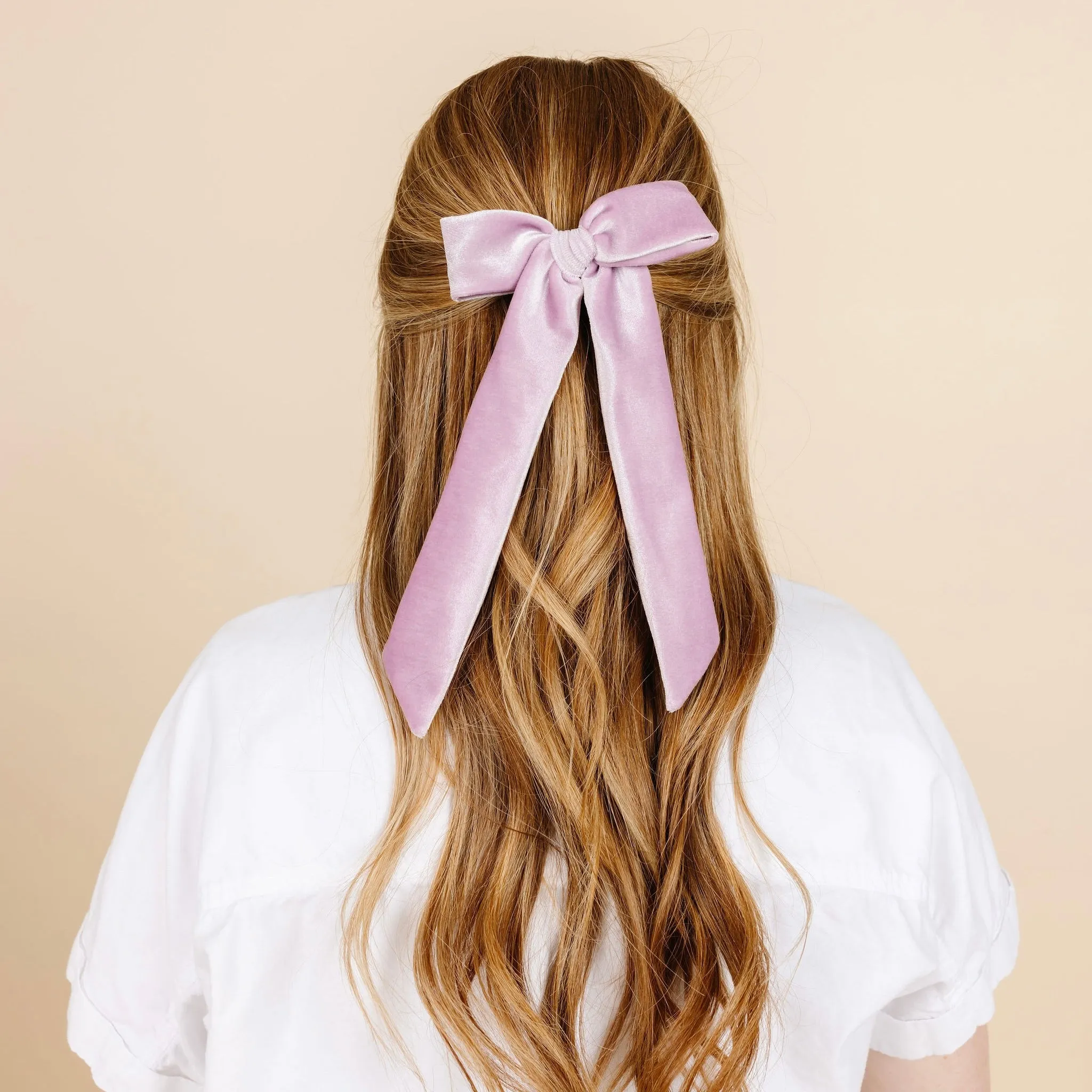 Velvet - Lilac Bow Sash Clip