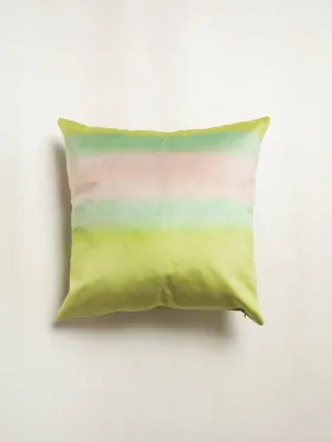 Velvet Lime Blush Square Pillow Cover