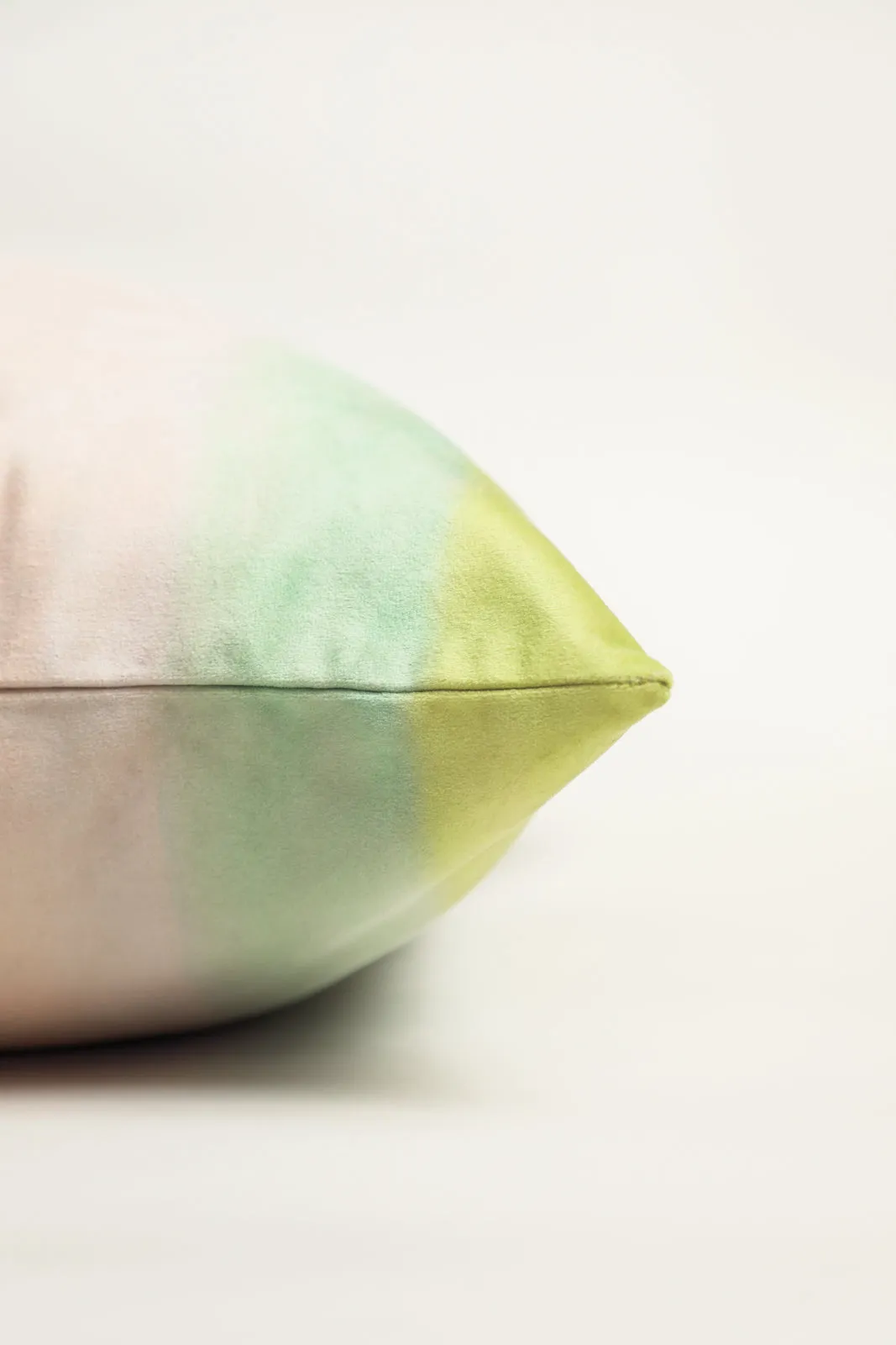 Velvet Lime Blush Square Pillow Cover